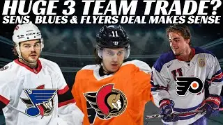 Huge 3 Team NHL Trade? Sens, Blues & Flyers? Flames, Staal, Toews  & Devils Sign Haula