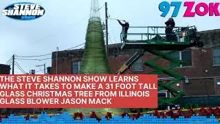 Illinois Glass Blower Jason Mack Creates 31 Foot Tall Glass Christmas Tree