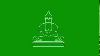 Buddha green screen| illustration | motion graphics | Minimal