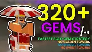 UPDATED FASTEST SOLO GEM STRATEGY - Tower Defense Simulator (ROBLOX)
