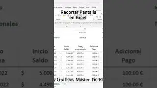 Recortar PANTALLA en EXCEL