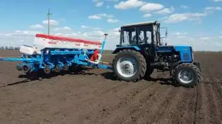 Мтз 892 и monosem monoshok NX M Посев подсолнечника 15.04.17