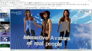 Interactive 3D Avatars from human scans mobile to server