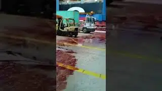 Shipping container leaking a large amount of wine #shorts