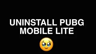 Uninstall Pubg mobile lite 😭🥲#shorts #pubglite