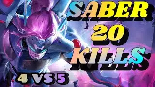 4 vs 5! Saber Mobile Legends/Saber Best Build 2021/Saber Jungle/Top Global Saber Gameplay 2021/