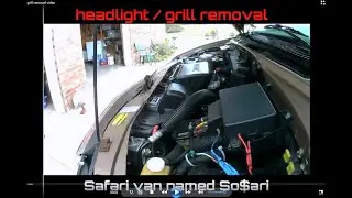 Safari van named So$ari -- grill and headlight removal