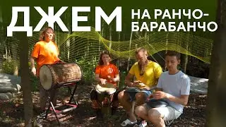 Джем на ранчо-барабанчо. 5 минут музыки для медитации. Глюкофон джембе африканские барабаны