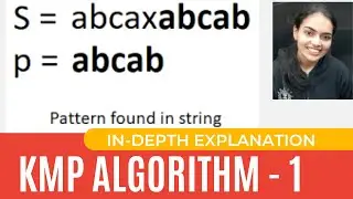 KMP Algorithm Knuth Morris Pratt Pattern Search 