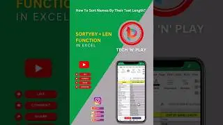 Sort Names By Their Text Length  😎 #shorts #exceltricks #msexcel #exceltips 🔥
