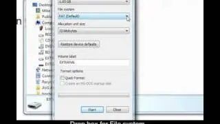 Convert/Format drive to NTFS
