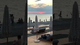 🌅🔥Закат на пляже #Сочи #beach #travel #summer #море #sunset #summervibes