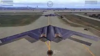 Three B2's carpet bomb run and nuke drop ArmA 3 Enemy Assault