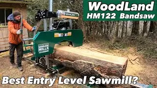 Woodland HM122 Bandsaw mill setup and Milling & Review