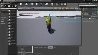 [ UE4 ] AI Vehicle - Test 06 - Straight line test ( Motorcycle View )