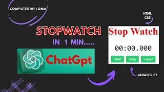 How to Create a Stopwatch using ChatGPT - Step by Step Tutorial #ai #chatgpt #app  #computerdiploma