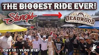 Day 10 - The Biggest Ride Ever! Thrashin X Harley Taco Run From Sturgis To Deadwood - Vlog 212