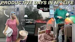 *PRODUCTIVE* days in my life✨: living alone, working in govt. hospital, cleaning & more👩🏻‍⚕️🍄