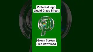 3d Glass Pinterest Logo Green Screen Effect 