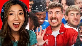 FUSLIE REACTS TO 50 YouTubers Fight For $1,000,000