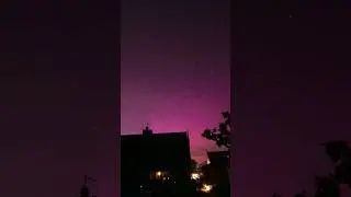 Polarlichter über meinem Haus in Norddeutschland - Mai 2024