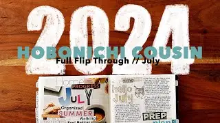 Hobonichi Cousin // July 2024 flip through