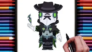 How to Draw plague doctor Crow | Brawl Stars | Crow New Skin | Step by Step Drawing Tutorial