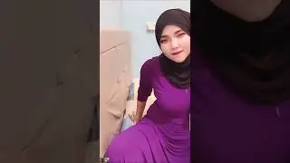 Bigo live jilbab daster ungu goyang di ranjang, cewek cantik hot viral 