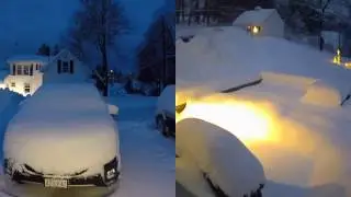 Massachusetts Snow Storm Time-lapse 2-12 & 2-13