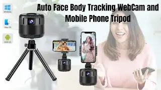Auto Face Body Tracking PC Web Cam and Mobile Phone Tripod with Noise Reduction Mic