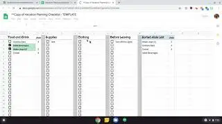 Vacation Planning Checklist - Google Sheets
