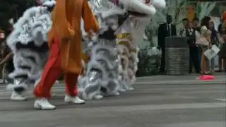 Modern lion dance at ION Orchard, Singapore