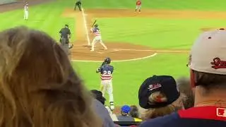 Hector Sanchez double to right field