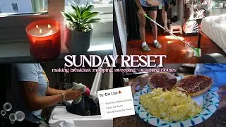 SUNDAY RESET🫧 | mopping + sweeping my bedroom & washinh clothes