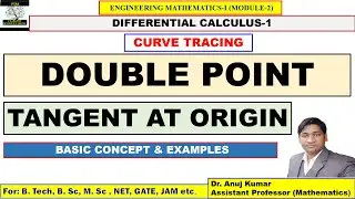 Double point and tangent at origin | Tangent at Origin | Double Point | Multiple Points | Node |Cusp