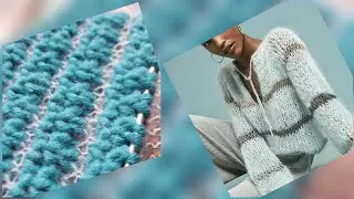 Комбинируем кид мохер с полосками 