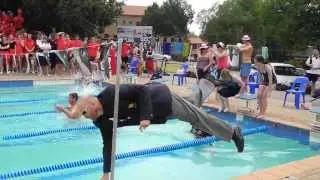 Mr Mudd's Trip into the pool...