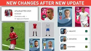 New Changes In Pes 2021 Mobile After New Update || Changes And New Black Ball Upgrades, Gameplay