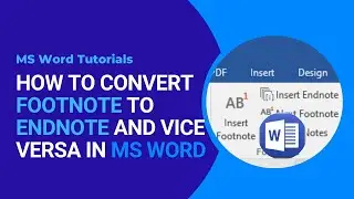 How to convert footnote to endnote and endnote to footnote