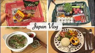 grocery shopping, pho for lunch and a Halloween-like dinner | living in japan