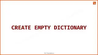 Creating Empty Python Dictionary | Python Programming | English