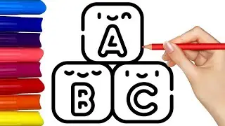 Bolalar uchun yoqimli alifbolarni qanday chizish mumkin How to draw cute alphabets for kids