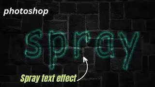 Spray Text effect in photoshop || photoshop Tutorials || #photoshopcc