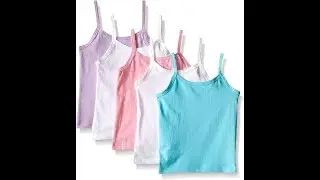 Hanes Girls' Camisole, 100% Cotton Tagless Cami, Toddler Sizing, Multiple Packs & Colors Available