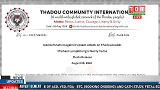 T. MICHAEL LAMJATHANG GI YUMDA NONGMEI KAPSILAMBA THADOU COMMUNITY INTERNATIONAL NA CONDEMN TOURAKLI