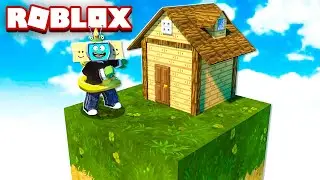 I BUILT A HOUSE IN ROBLOX SKYBLOCK SURVIVAL!