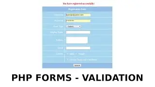 PHP FORM VALIDATION