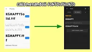 tutorial nambahin font di phonto||mudah