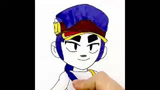Как нарисовать Фэнга из Бравл Старс 