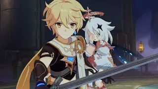 Traveler protects Paimon from the bad guy | Genshin Impact Best Moments